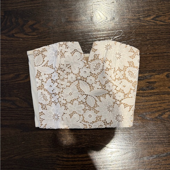 NEW Generation Love Floral Lace Strapless bustier top - Picture 5 of 11